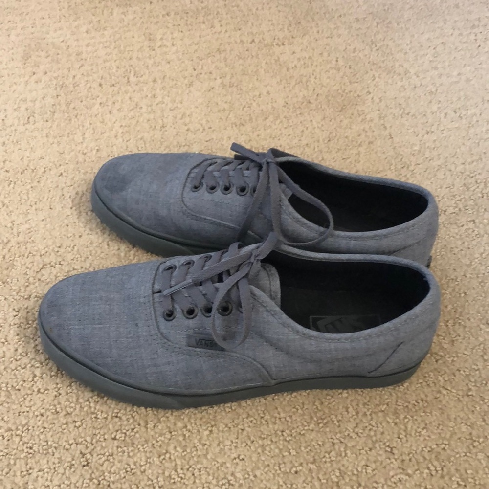 Like New Grey Denim Low Vans
